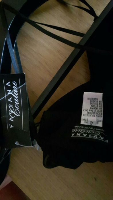 suknia balowa czarna długa xs angelina julie faviana 900zł wieczorowa