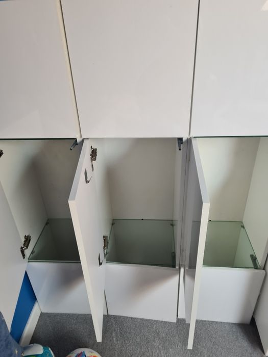 Szafki wiszące biały połysk 35x138