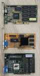 3x retro karta graficzna: s3 trio virge, powercolor c128zx,s3 virge