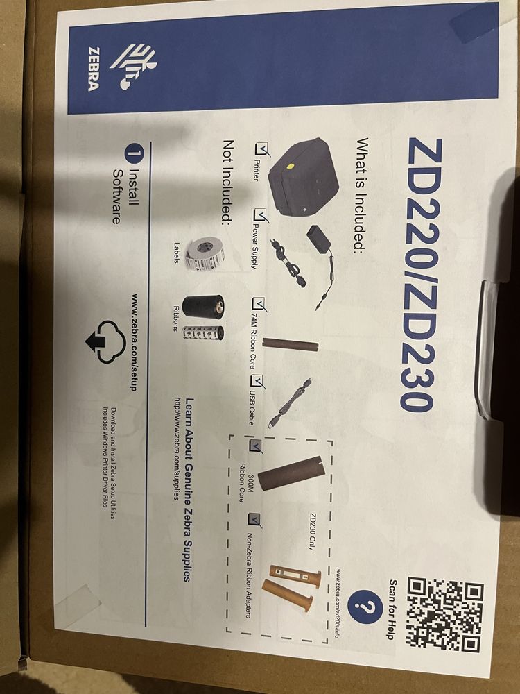 Drukarka etykiet Zebra ZD220 kurierska USB do InPost DHL UPS DPD
