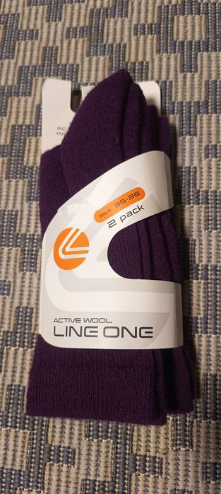 Skarpety skarpetki wełna trekkingowe narciarskie Line One nowe 35-38