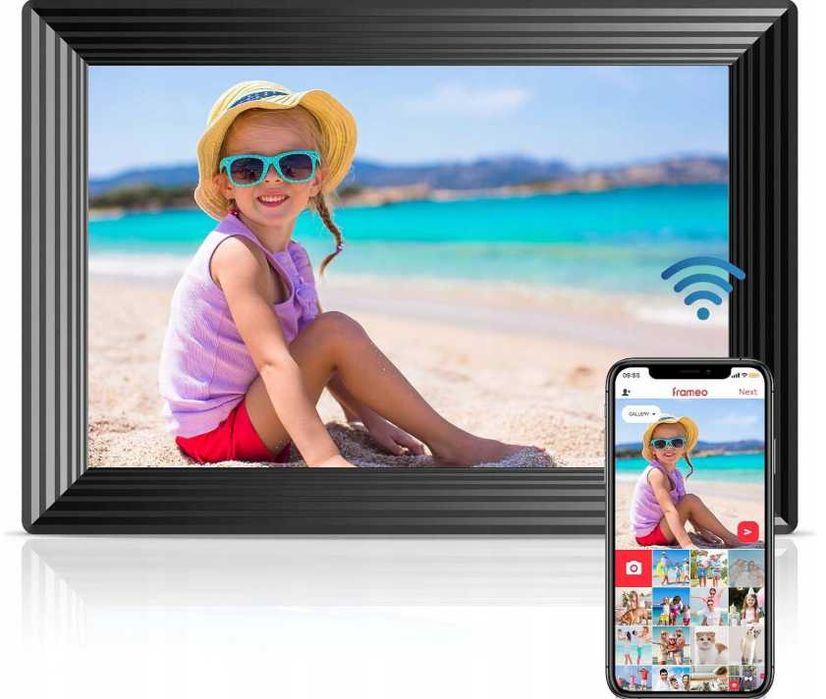 Cyfrowa ramka do zdjęć wyświetlacz ekran wifi sd 16gb pamięci