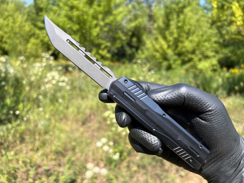 Автоматичний фронтальний ніж Maxace Medusa OTF Tanto DLC Bohler M390