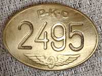 Stara odznaka kolejowa identyfikator konduktor PKP