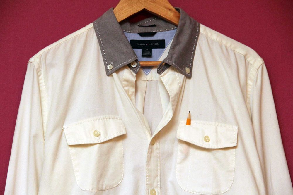 Tommy Hilfiger рр M Trim Fit рубашка из хлопка