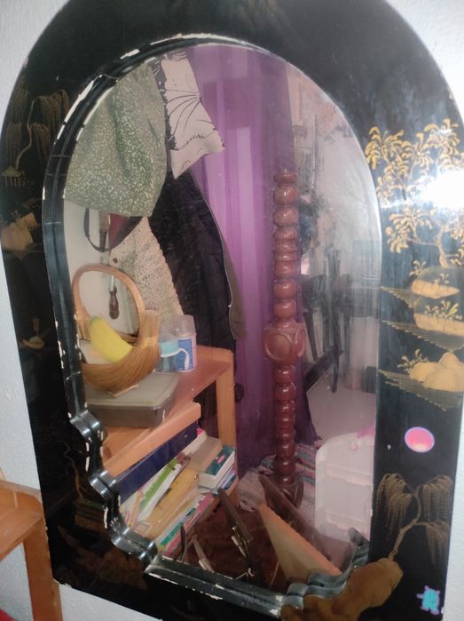 Espelho pintado a tinta da China