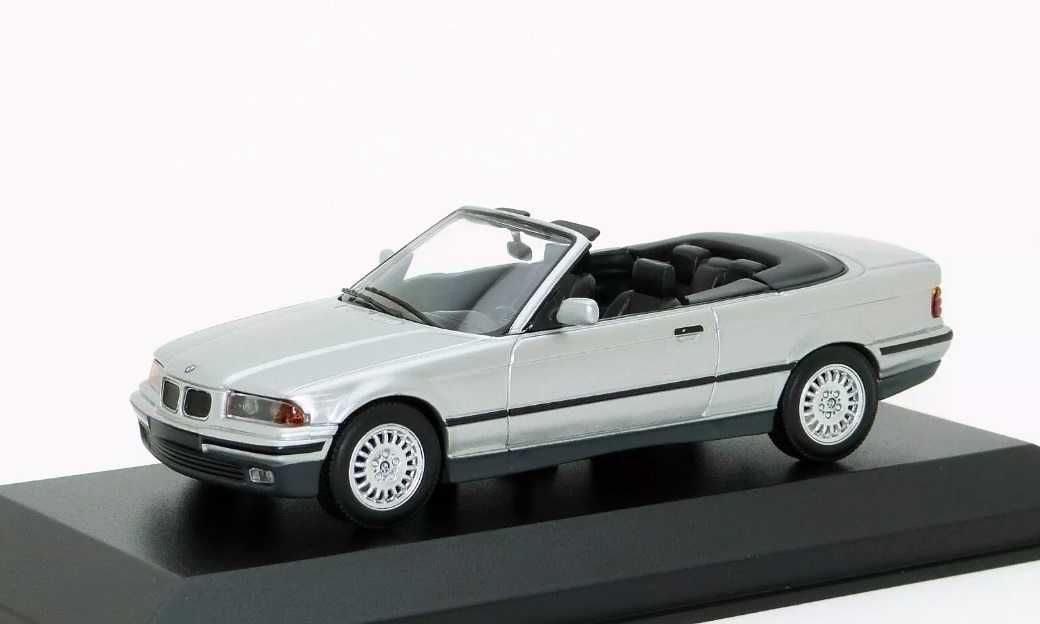 BMW 3 SERIES CABRIOLET 1993 E36 - Srebrny Minichamps 1:43