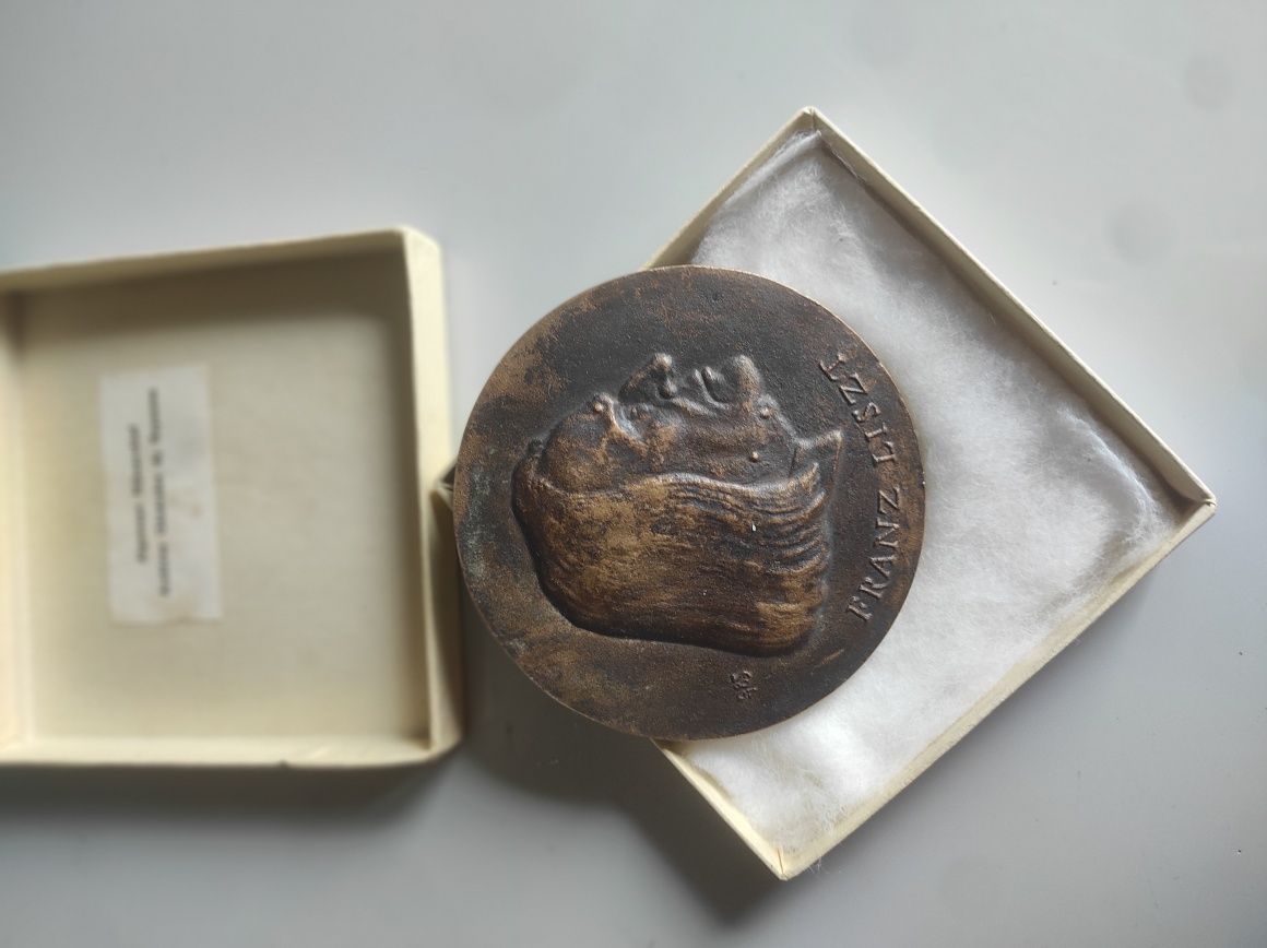 Medal muzyczny Brąz Pianista Kompozytor Franc Liszt