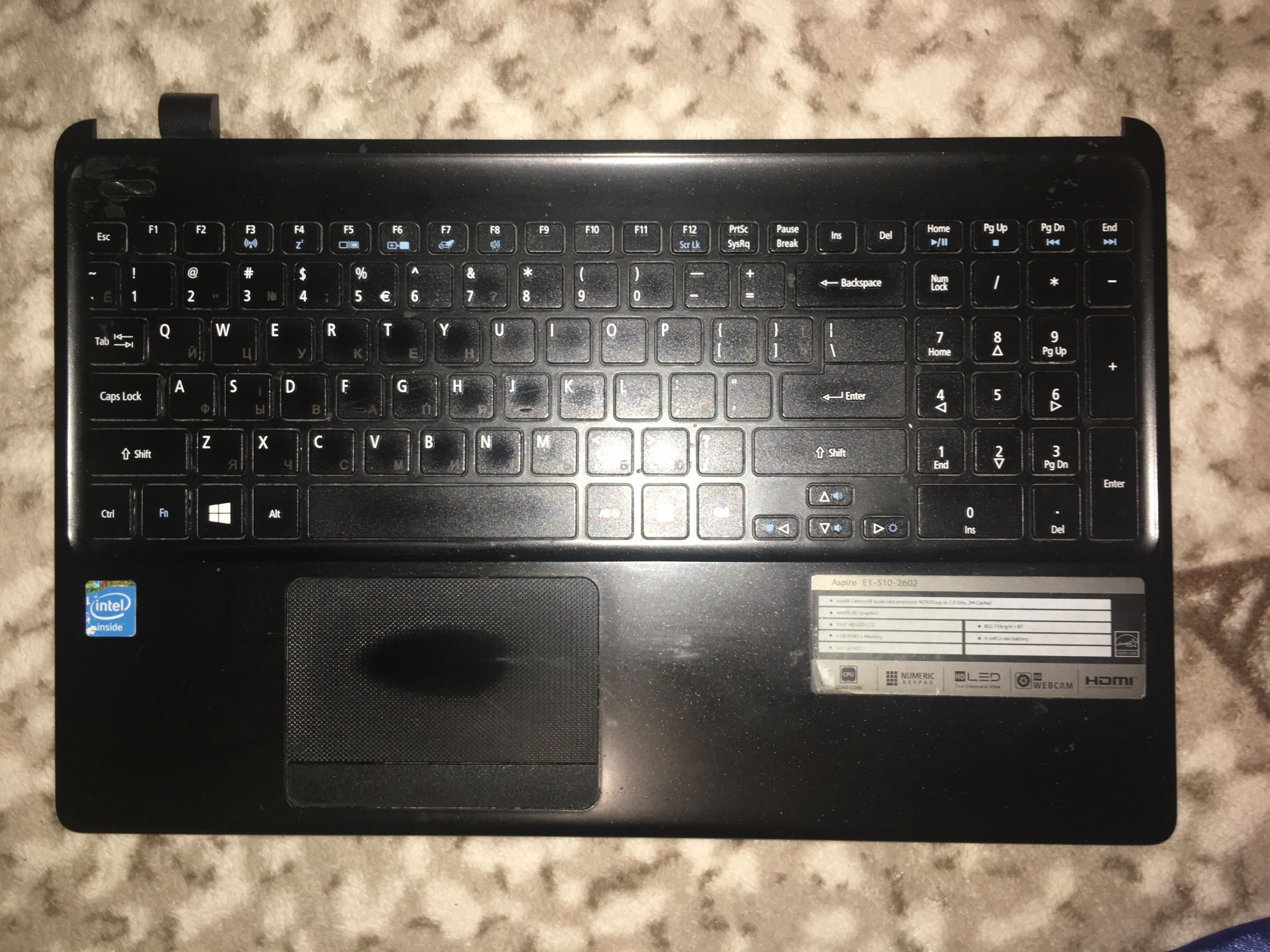 Запчасти на Acer aspire e1 510