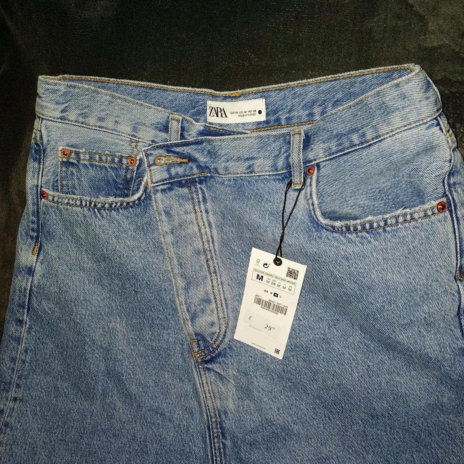Джинсова спідниця міді Zara