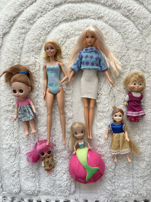 Zestaw lalek barbie 7 sztuk cena za wszystko male duze