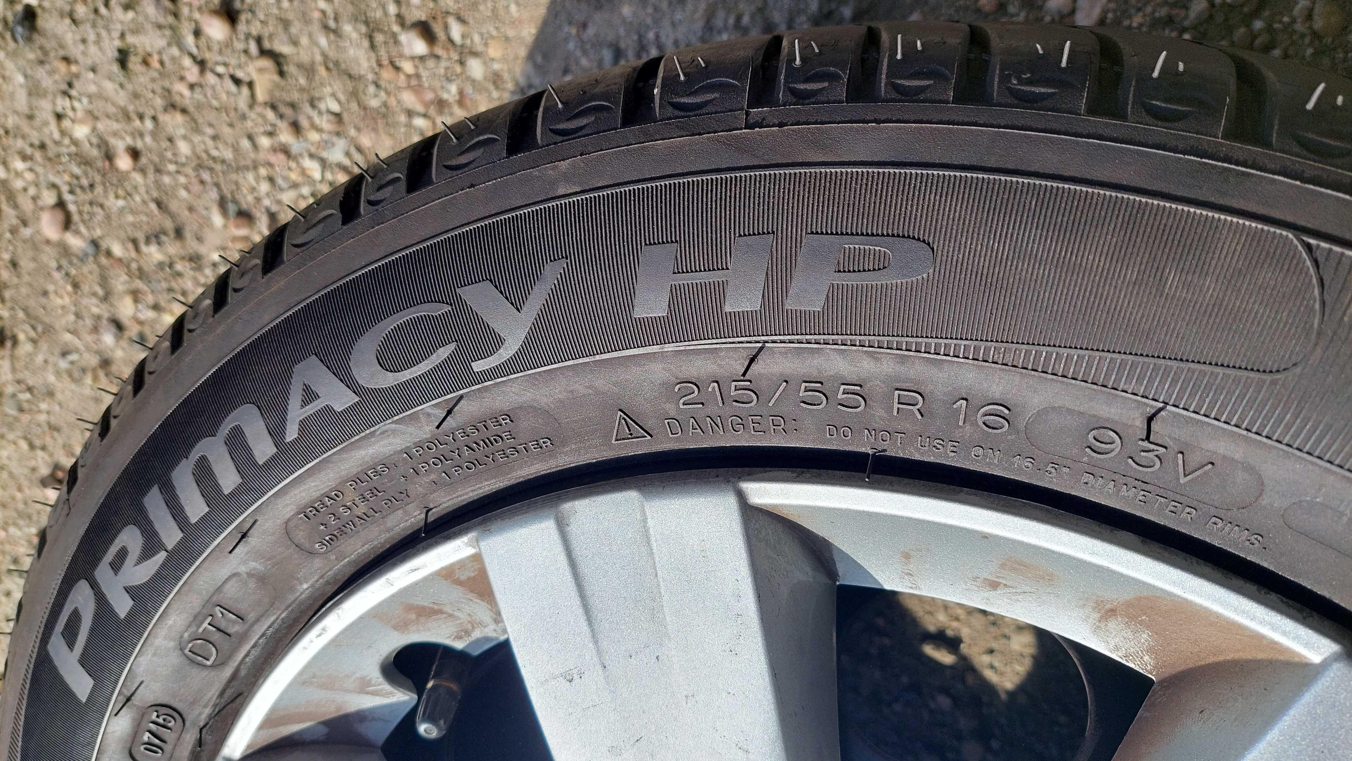 Koła letnie Citroen 4x108 215/55r16 Michelin Primacy HP TPMS 16"