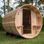 Sauna beczka 2,4m z przedsionkiem otwartym + piece