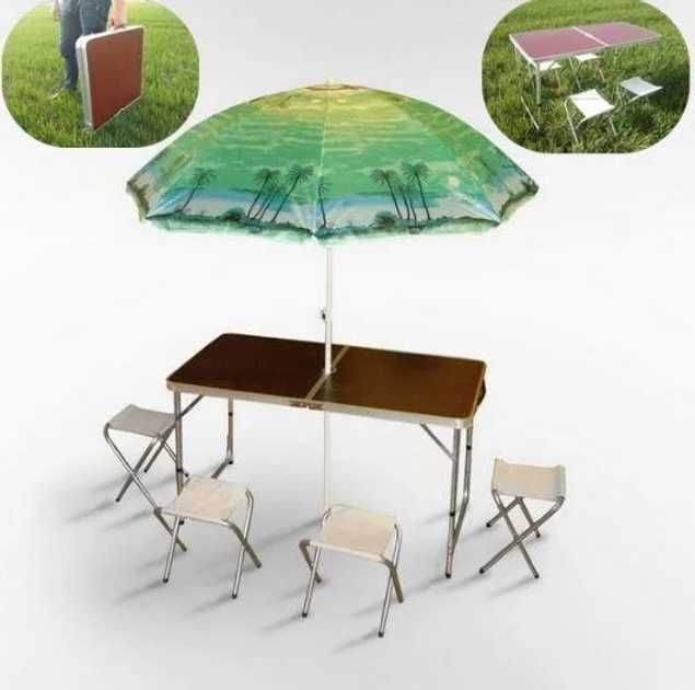 Розкладний стіл. Стіл туристичний складаний 4 стільці для дачі,пікніку