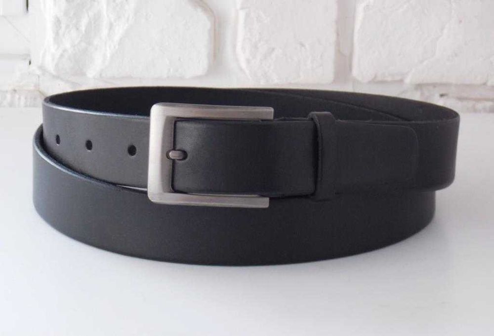 Ремень мужской кожаный классический / чоловічий пояс шкіряний Україна