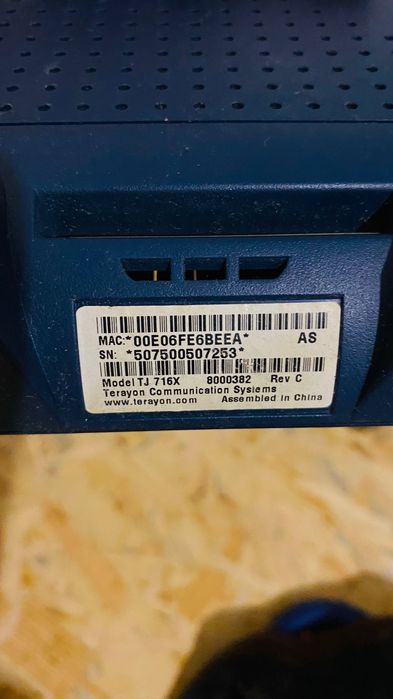 Модем terayon tj716