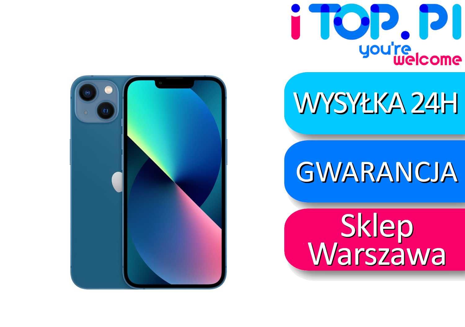 iPhone 13 mini 128gb Niebieski BATERIA 100% PREMIUM Gwar. 12 msc iTop