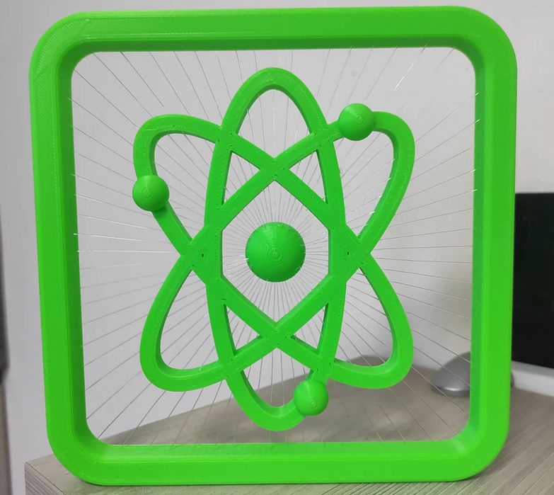 Arte em Fio: Representação de Átomo