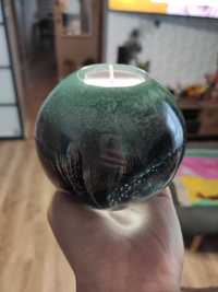 Nowy świecznik kula ozdoba do domu z żywicy epoksydowej rękodzieło