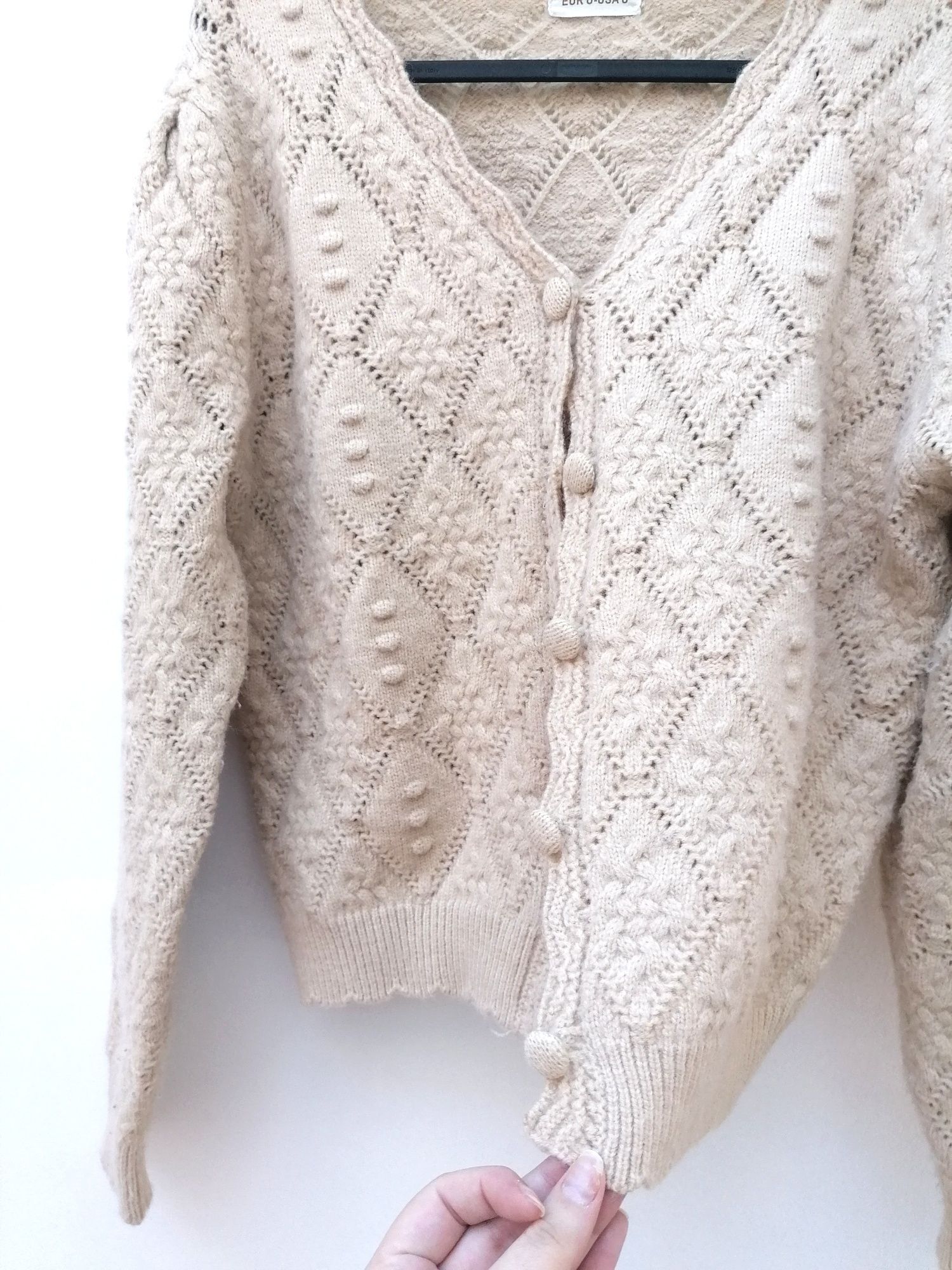 Cardigan de Malha Creme