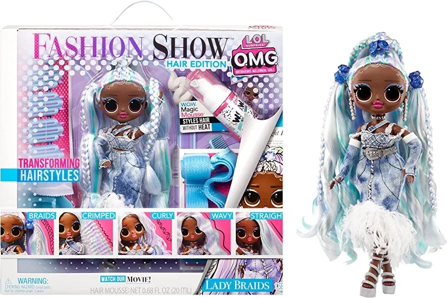 Кукла лол lol surprise OMG Fashion Show Hair Edition Lady Braids MGA