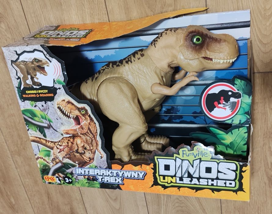 Dinozaur interaktywny T-rex Dino chodzi ryczy NOWY unleashed