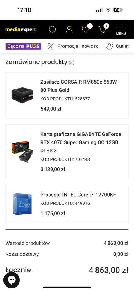 Komputer Gamingowy i7-12700KF + RTX 4070 Super + 32GB DDR5
