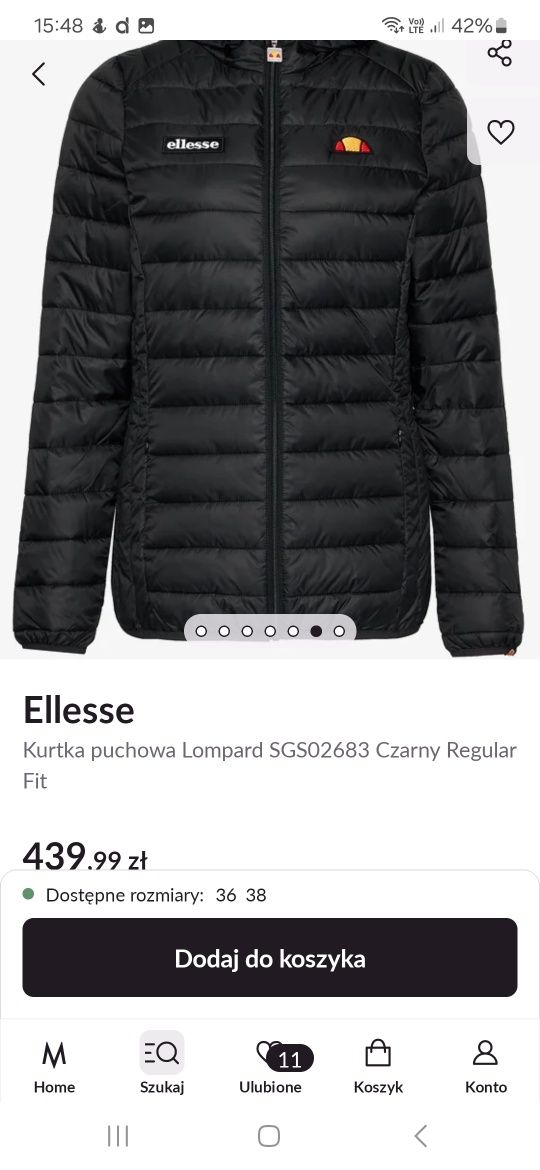 Kurtka pikowana ellesse