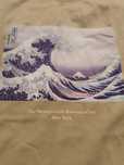 T-shirt bege com estampagem monte Fuji