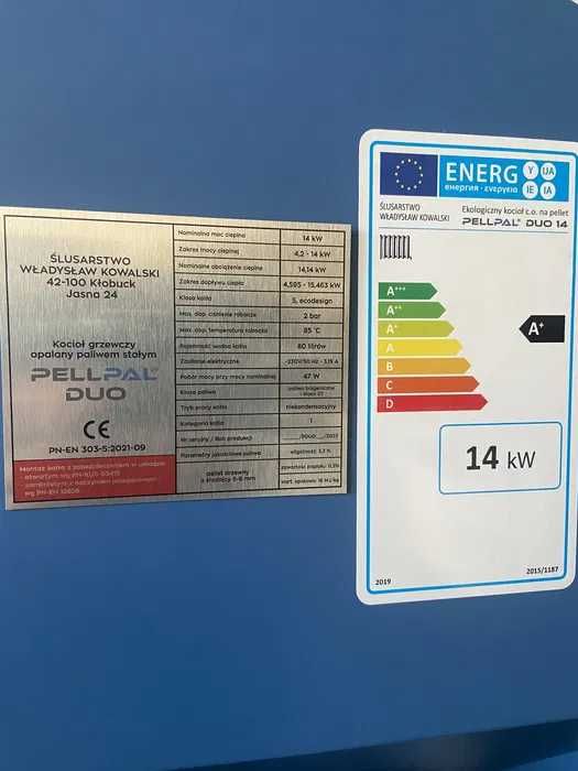 Kocioł na PELLET PELLPAL DUO o mocy 14 kW - 5 klasa ecodesign A+