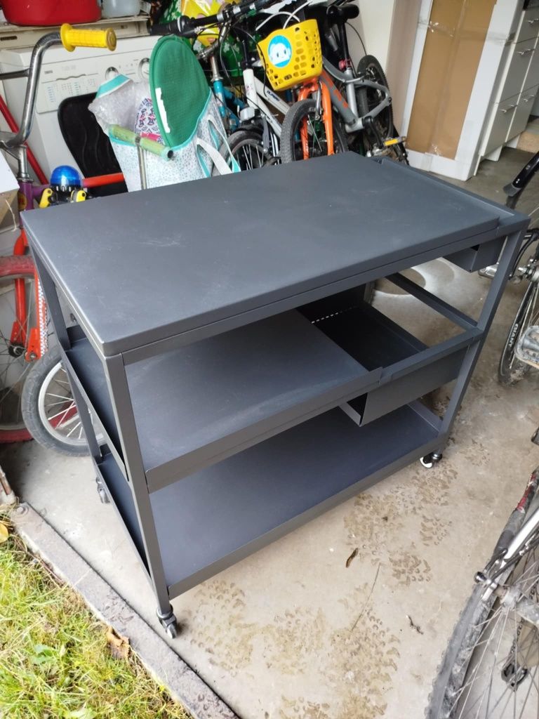 Wózek czarny Trotten Ikea do kuchni, biura