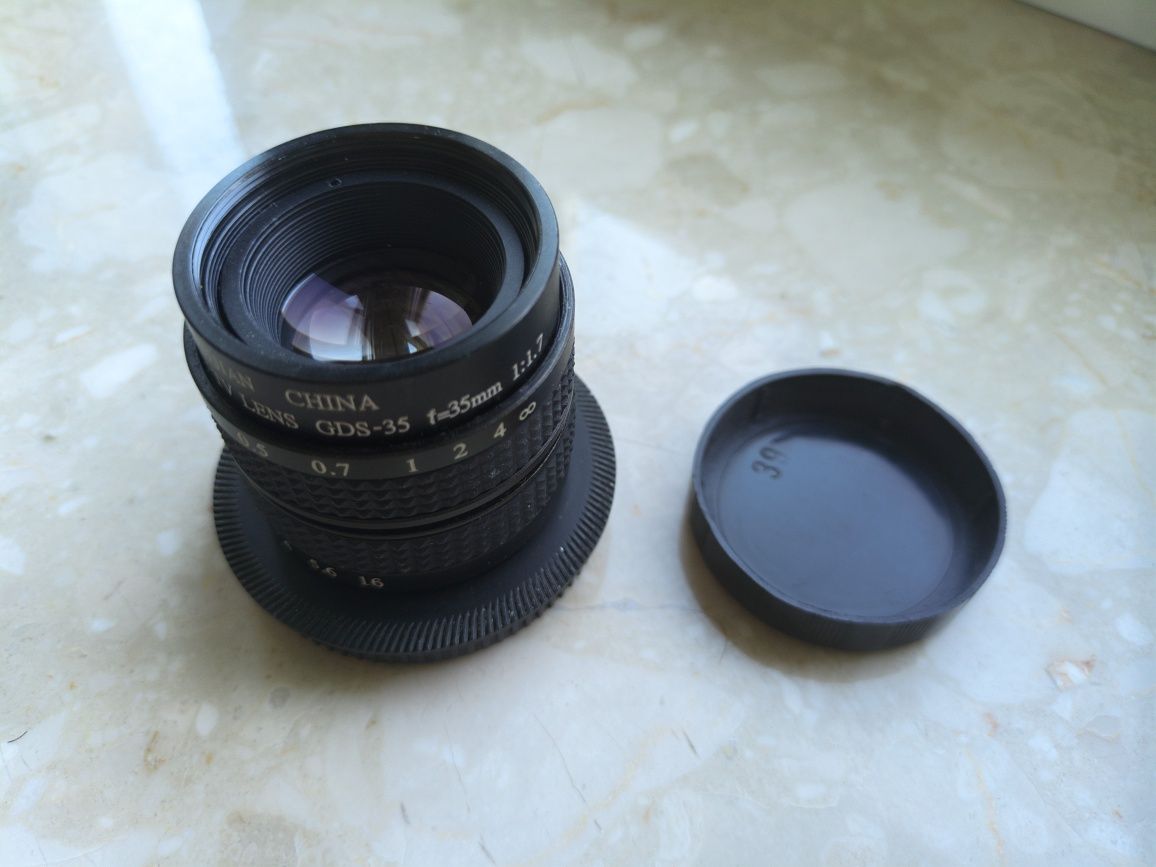 Fujian 35mm f1.7 + micro 3/4 adapter ring