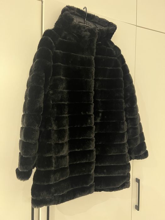 Куртка-шуба двостороння чорна