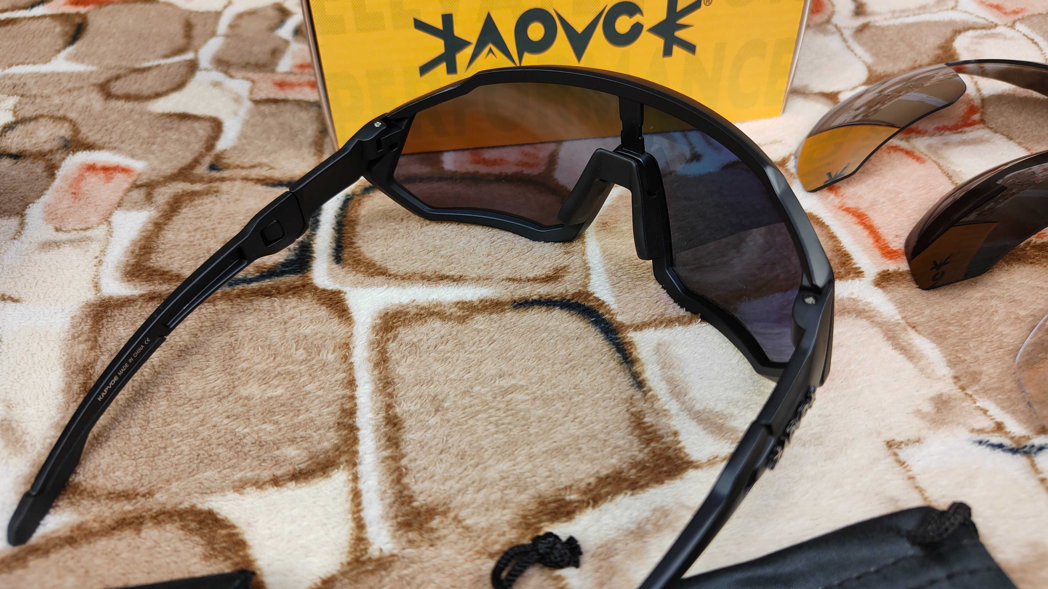 Велосипедні окуляри очки Kapwoe з 5 змінними лінзами та чохлом