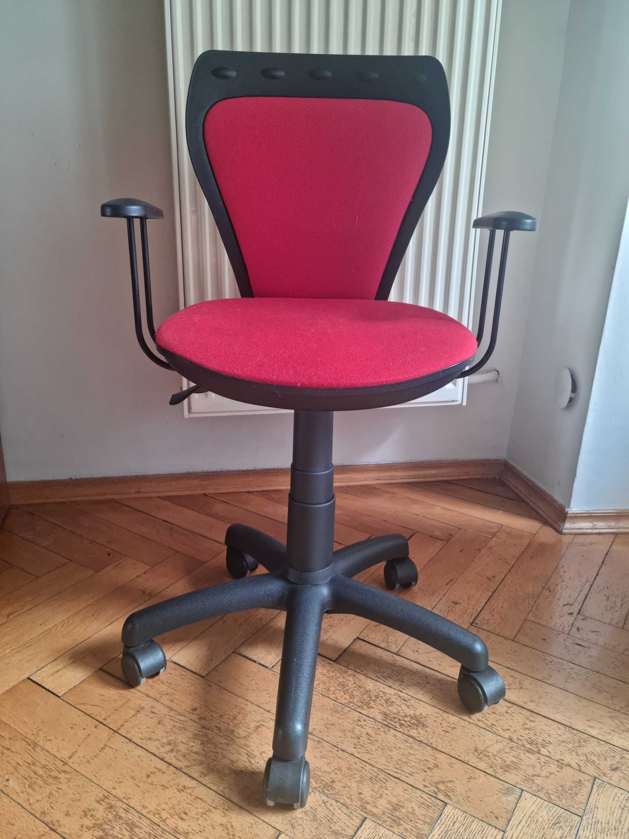Krzesło obrotowe do biurka junior_czerwone