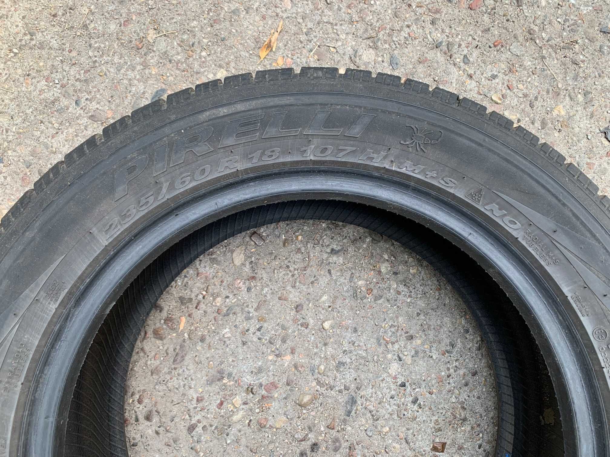 4x zimowe PIRELLI Scorpion ICE&SNOW 235/60R18 107H XL - 2x6 mm, 2x7mm