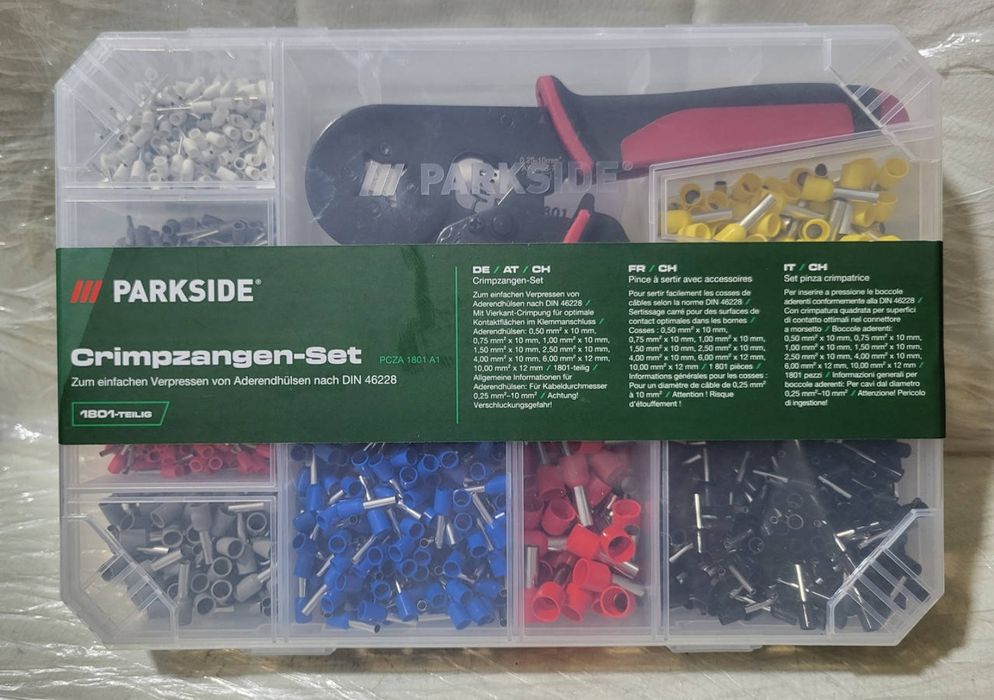 ОРИГІН обтискні кліщі/набір GERMANY PARKSIDE PCZA 1801/набор електрика