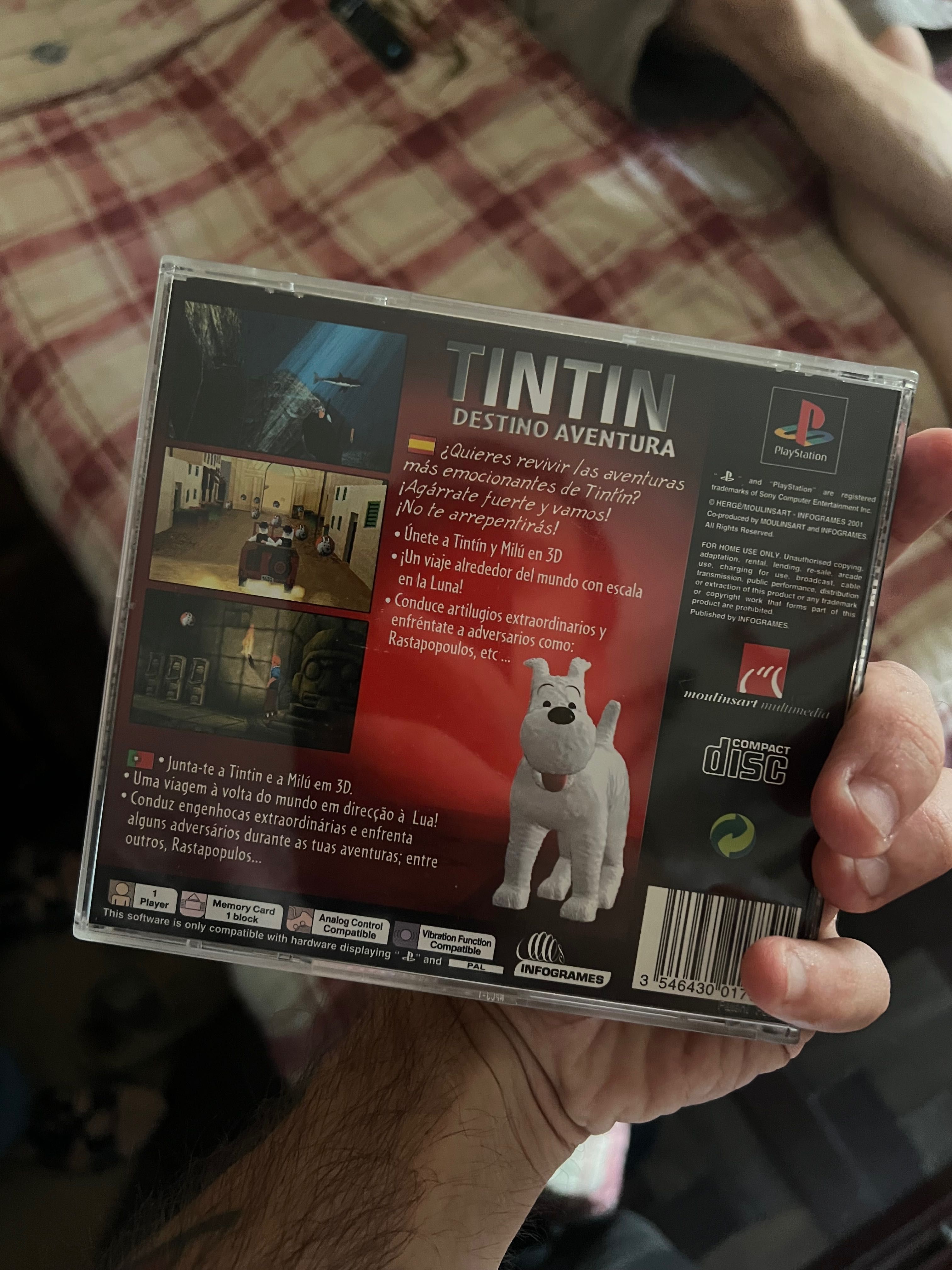 Tintin jogo ps1 playstation usado com manual