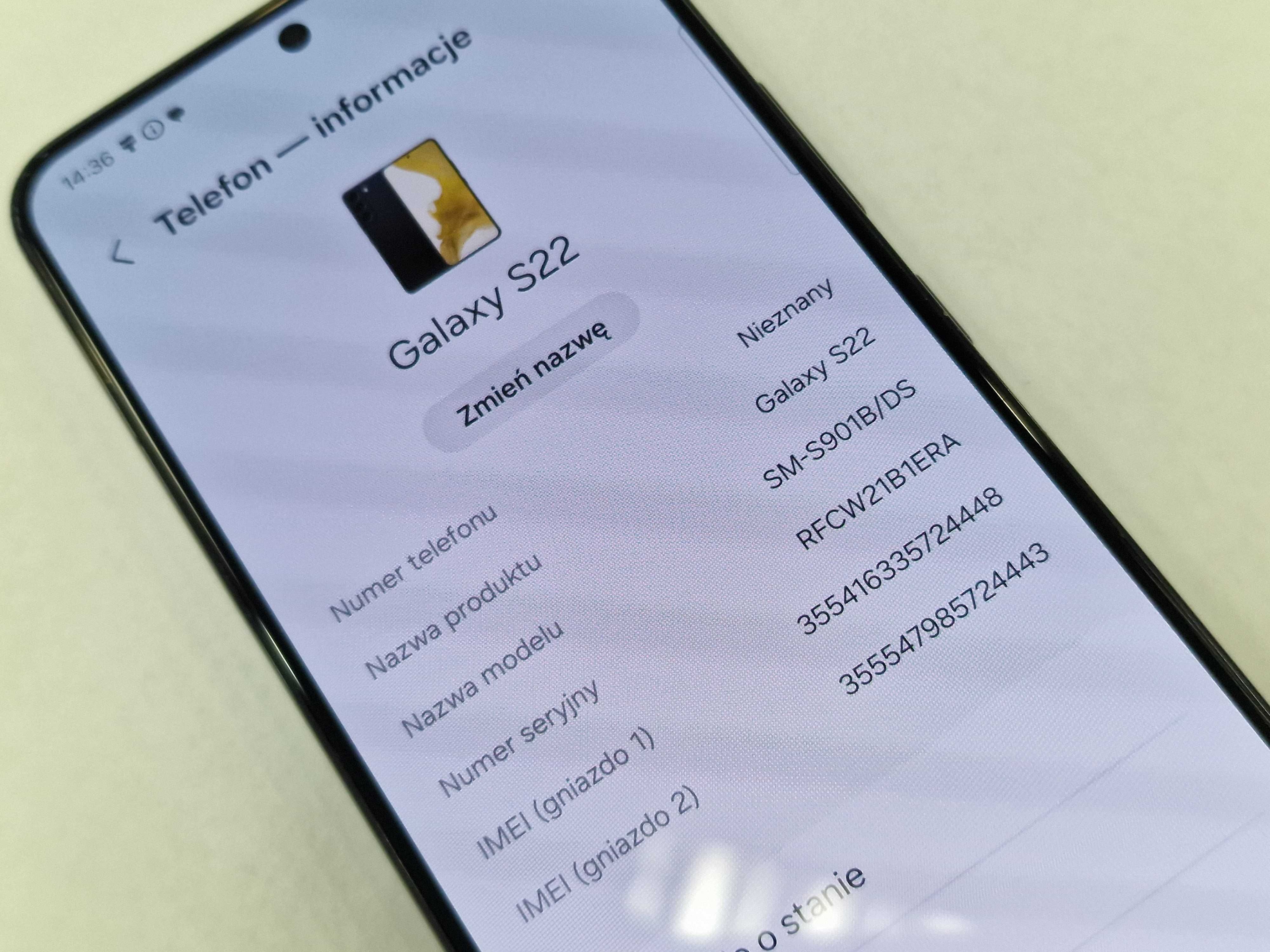 Samsung Galaxy S22 Dual SIM/ 8GB/ 128GB/ Grade B+/ Black + ładowarka