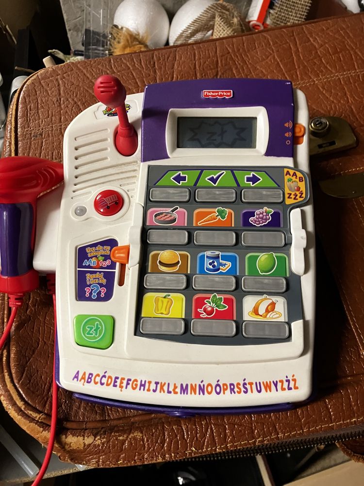 Kasa fiskalna sklepowa Fisher Price uczy muzyka