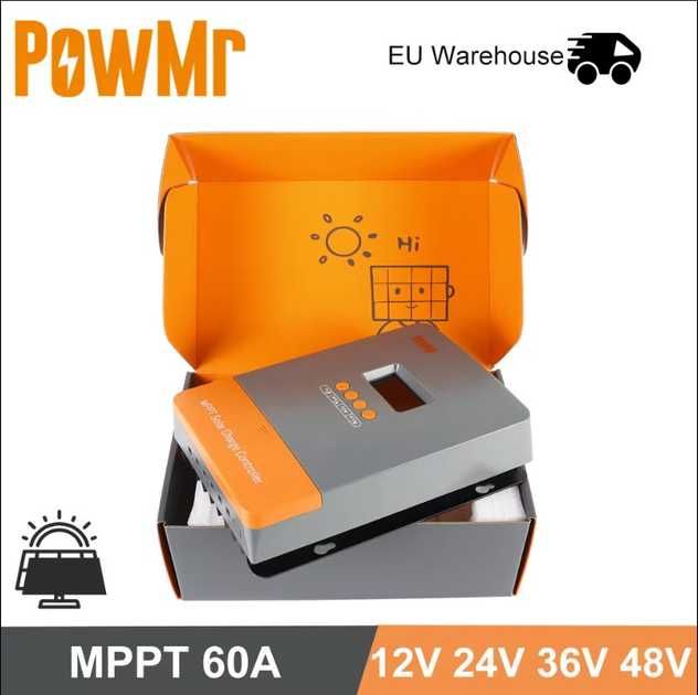 MPPT контролер PowMr POW-M60-PRO сонячних панелей 60A 12V 24V 36V 48V