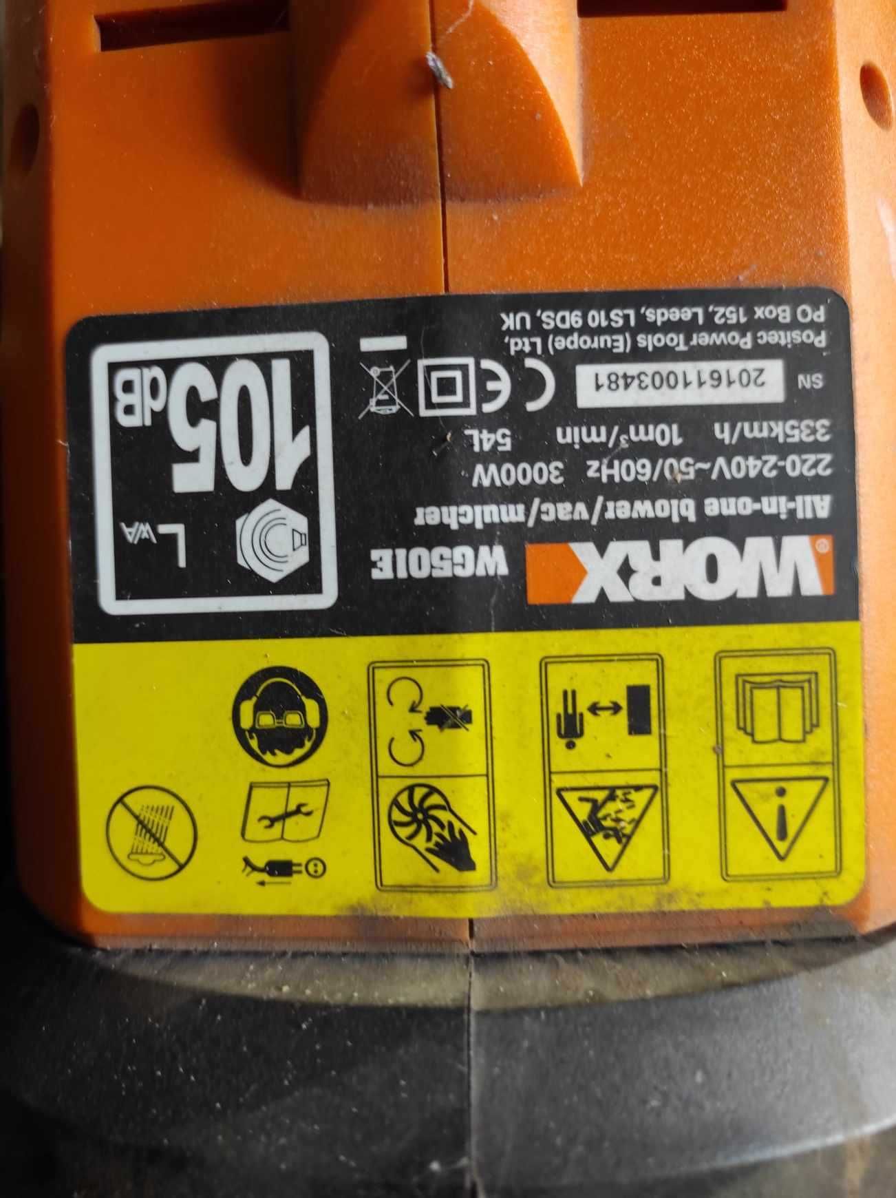 Dmuchawa elektryczne Worx WG505E