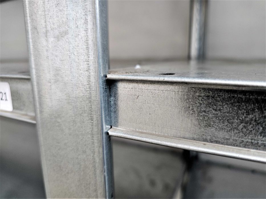 Regał Magazynowy 50x210x393/21p Metalowy Ocynk Garaż Warsztat Piwnica