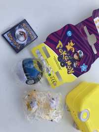 Pokemon zestaw figurek walizka Box Pokeball Pikachu i karty