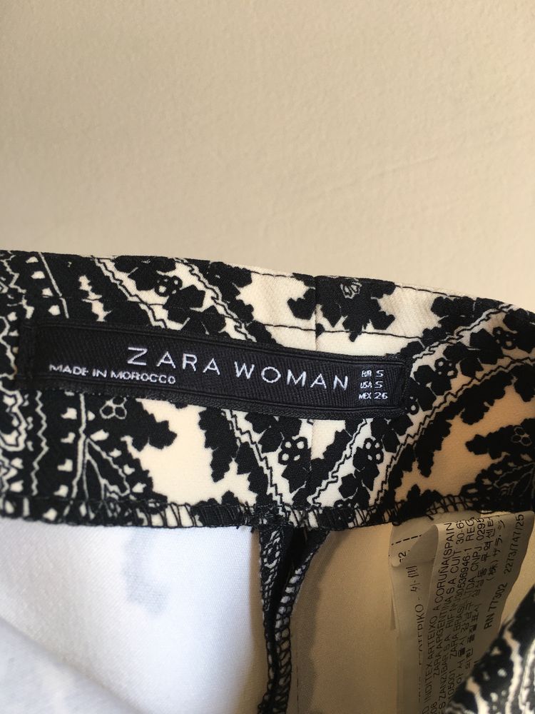 ZARA spódnica S wzorzysta
