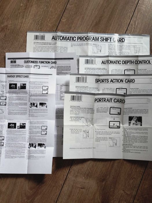 Karty programowe Minolta, effect card, karta programowa, 6 sztuk