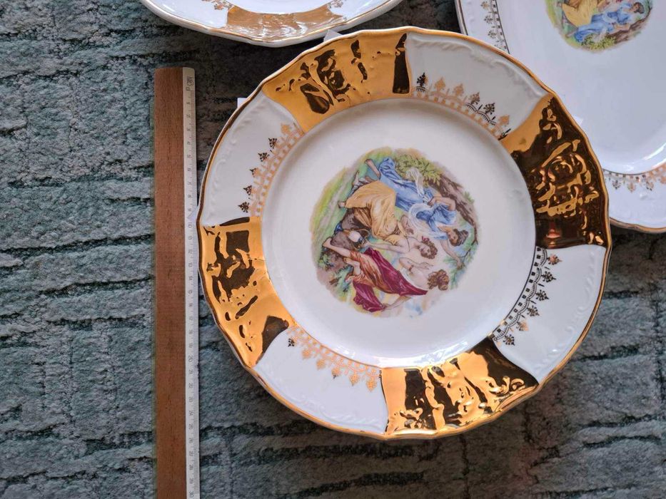 New набір тарілок(6шт)Три богині"мануфактура Bernadottе Чехословатчина