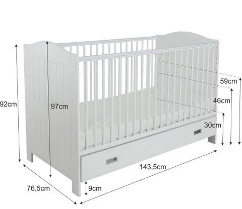 Łóżeczko z funkcją tapczanika Bellamy Fino