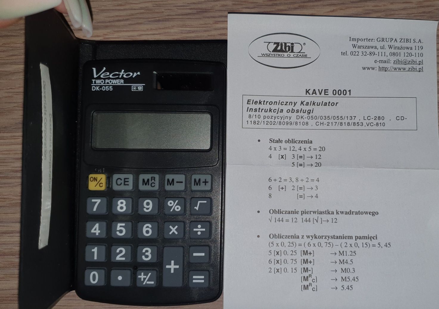 Kalkulator DK-055 Vector
