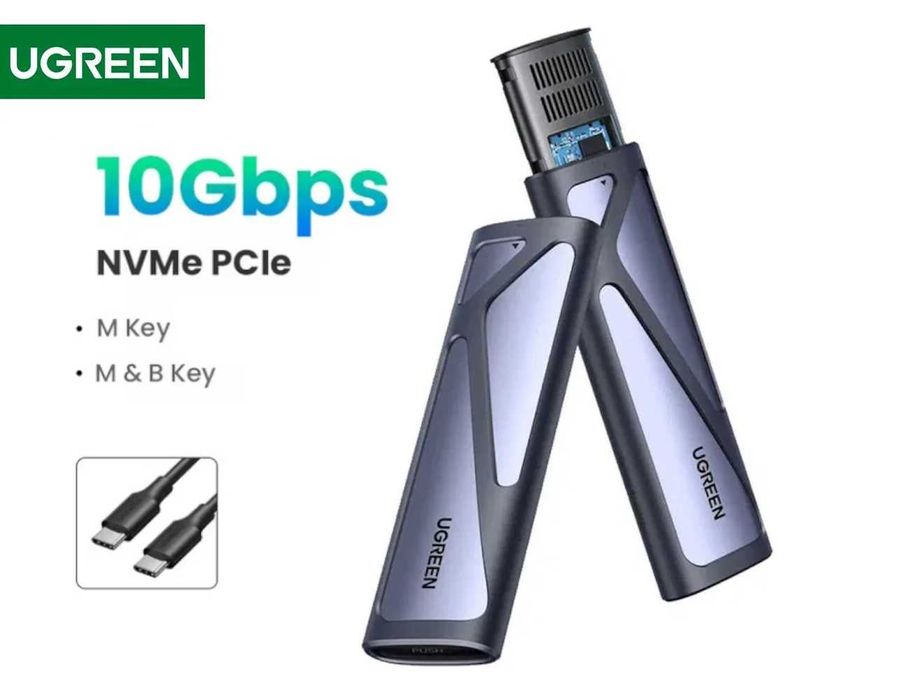 Внешний карман UGREEN CM767 M.2 NVMe PCIe SSD to USB 3.2 Gray